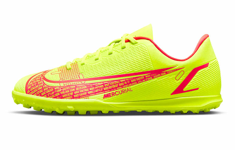 Nike Nike Mercurial Vapor 14 Abrasion Resistant Low top Kids' Soccer Shoes Neon Yellow Kids'
