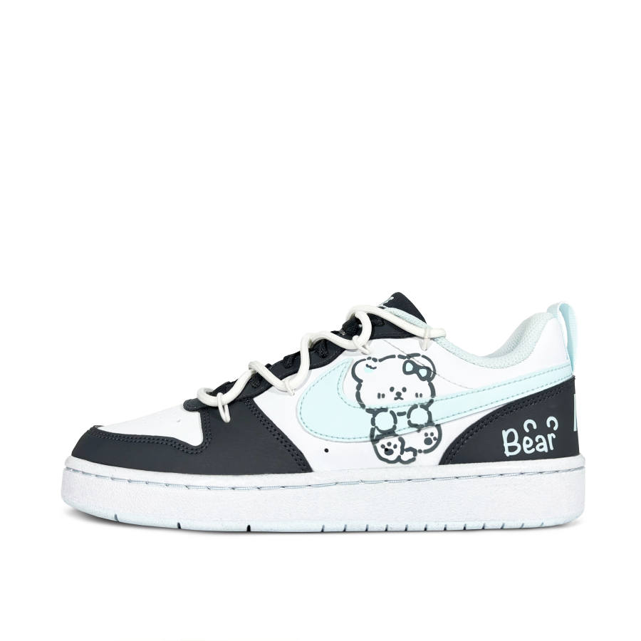 Nike Nike Court Borough Low top Kids' Skateboarding Shoes Black Cyan Teenagers