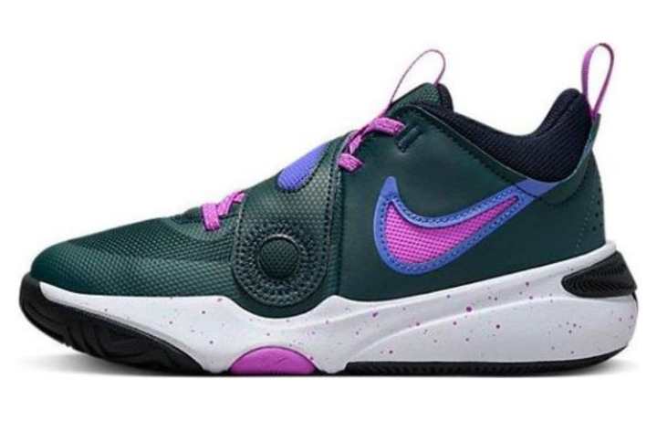 Nike Nike Team Hustle D 11 Comfortable Low top Running Shoes Black Purple Unisex