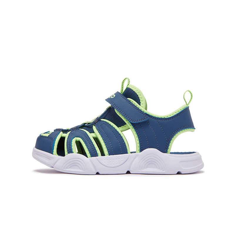 XTEP Synthetic Leather, Textile Slip Resistant Abrasion Resistant Low top Sandal Persian Blue Kids'