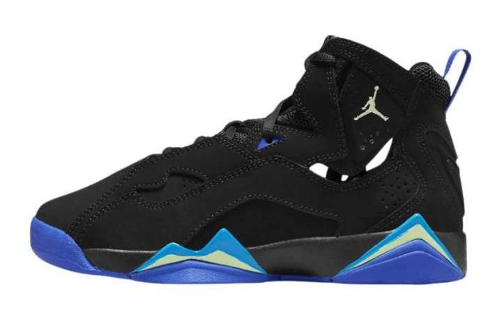 Jordan Jordan True Flight High top Basketball Shoes Black Blue Unisex