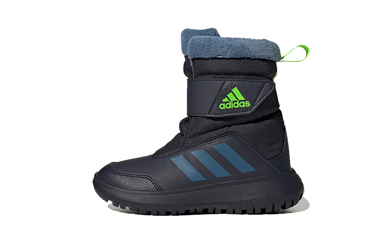 Adidas Adidas WINTERPLAY C Slip Resistant Abrasion Resistant Thermal Kids' Boots Black Blue Children Aged 3 7 Years Old