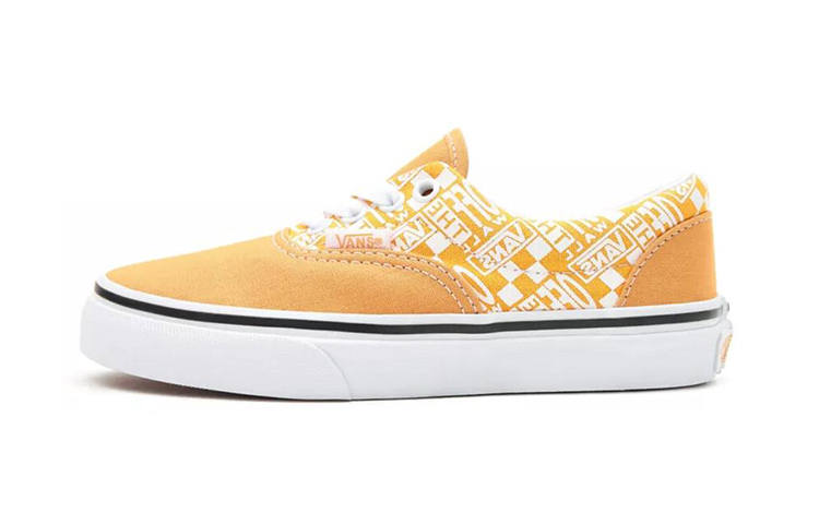 Vans Era Anti-Slip And Wear-Resistant Breathable Low-Top Kids' Skateboarding Shoes Yellow Children Aged 3-7 Years Old