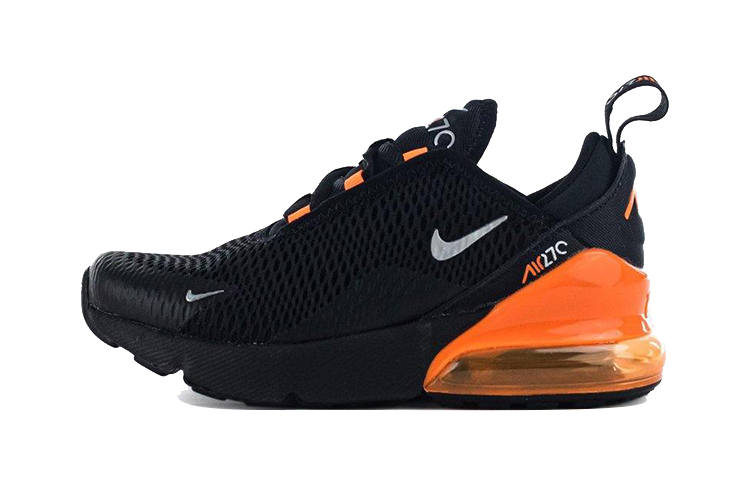 Nike Nike Air Max 270 Kids Lifestyle Shoes Black Orange Children Aged 3 7 Years Old