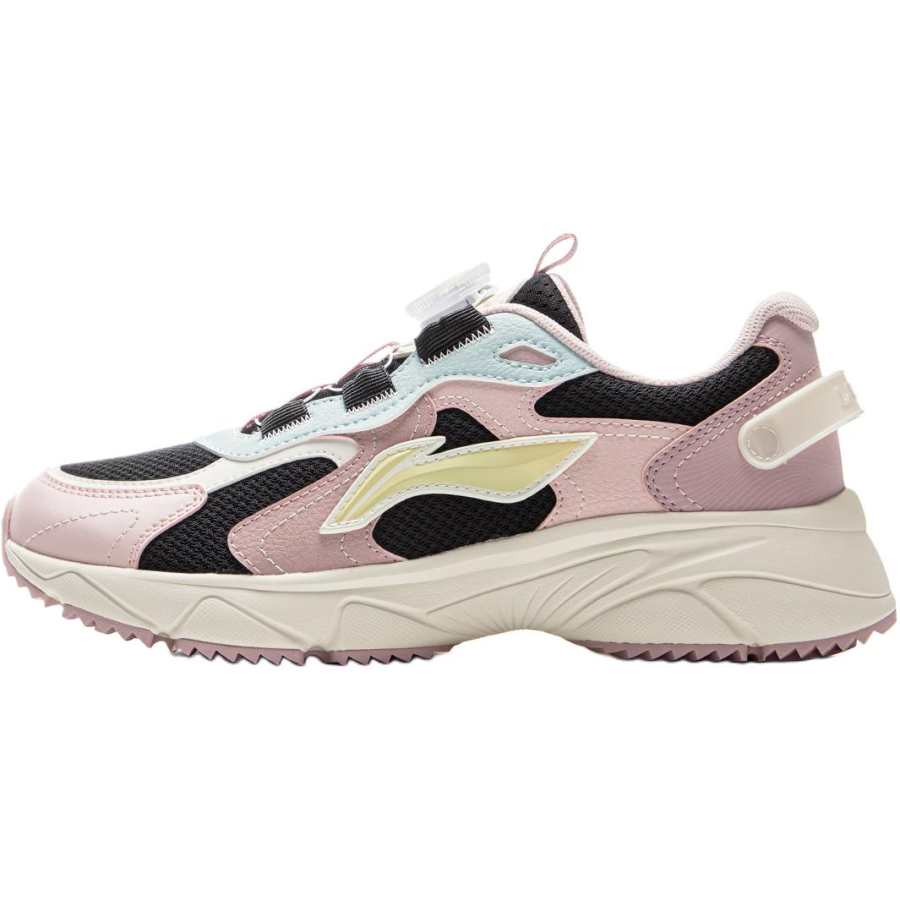 Li-Ning YOUNG Li Ning YOUNG Synthetic Leather, Textile Abrasion Resistant Breathable Low top Kids Lifestyle Shoes Pink Kids'