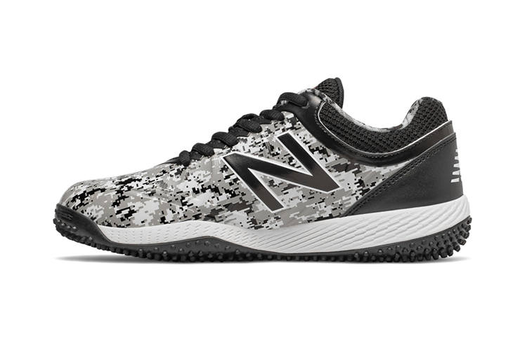 New Balance New Balance 4040 V5 Pedroia Camouflage Low top Basketball Shoes Black White Kids'