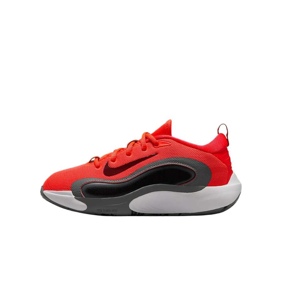 Nike Nike ISOFLY Abrasion Resistant Low top Children's Basketball Shoes Orange Red Kids'