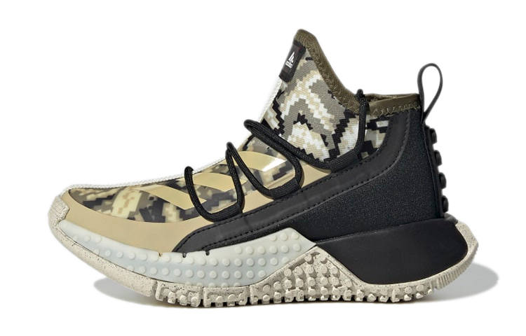 Adidas LEGO x Adidas Sport Mid K Abrasion Resistant Mid top Kids' Running Shoes Black Brown Kids'