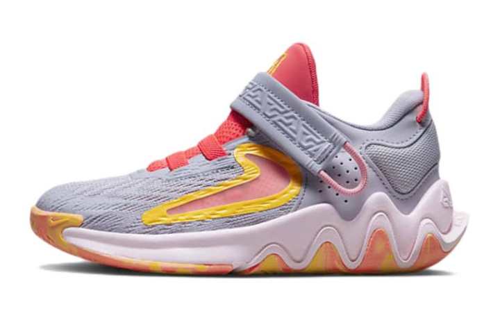 Nike Nike Giannis Immortality 2 Low top Basketball Shoes Gray Red Children Aged 3 7 Years Old