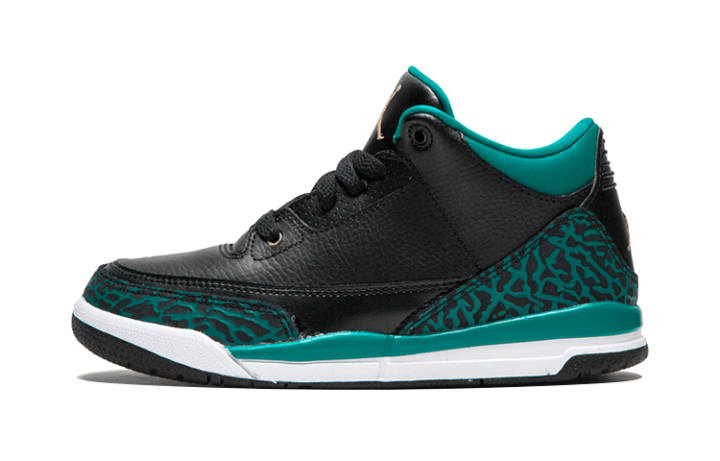 Jordan Jordan 3 Retro Black Metallic Gold Rio Teal PS