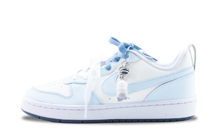 Nike Nike Court Borough Maris Sal Bubble Cushioning Abrasion Resistant Breathable Low top Kids' Skateboarding Shoes Blue
