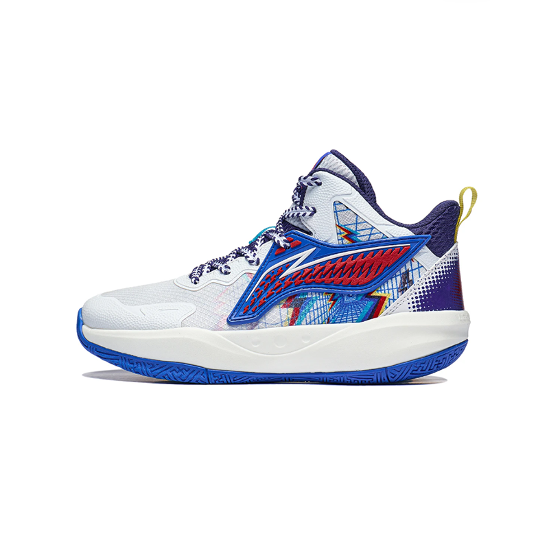Li-Ning YOUNG Li Ning YOUNG Low top Basketball Shoes White Blue Unisex