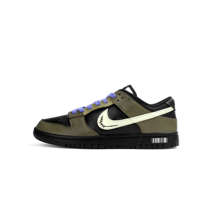 Nike Nike Dunk Leather Abrasion Resistant Lightweight Cushioning Low top Skateboard Shoes Black Kids'