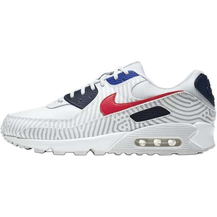 Nike Nike Air Max 90 Low top Casual Shoes White Blue Red Unisex
