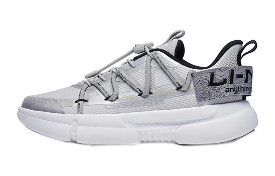Li-Ning YOUNG Li Ning YOUNG Sports Life Collection Comfortable Low top Running Shoes Gray Teenagers
