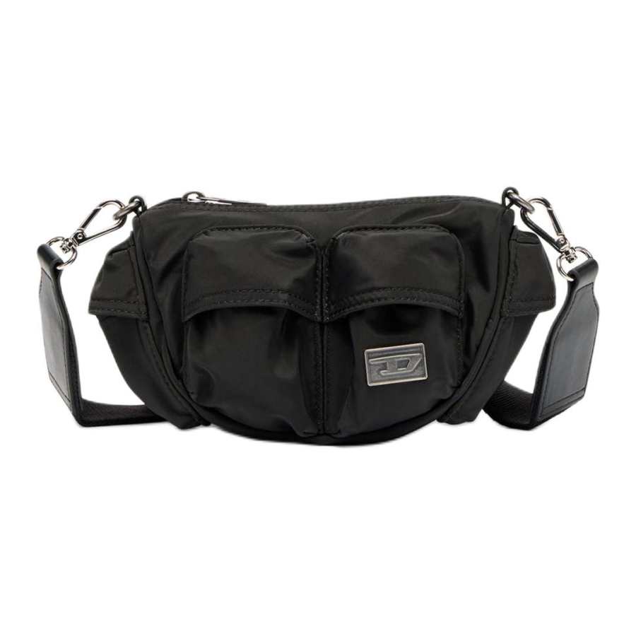 DIESEL Polyester Crossbody Bags Mini Unisex Black