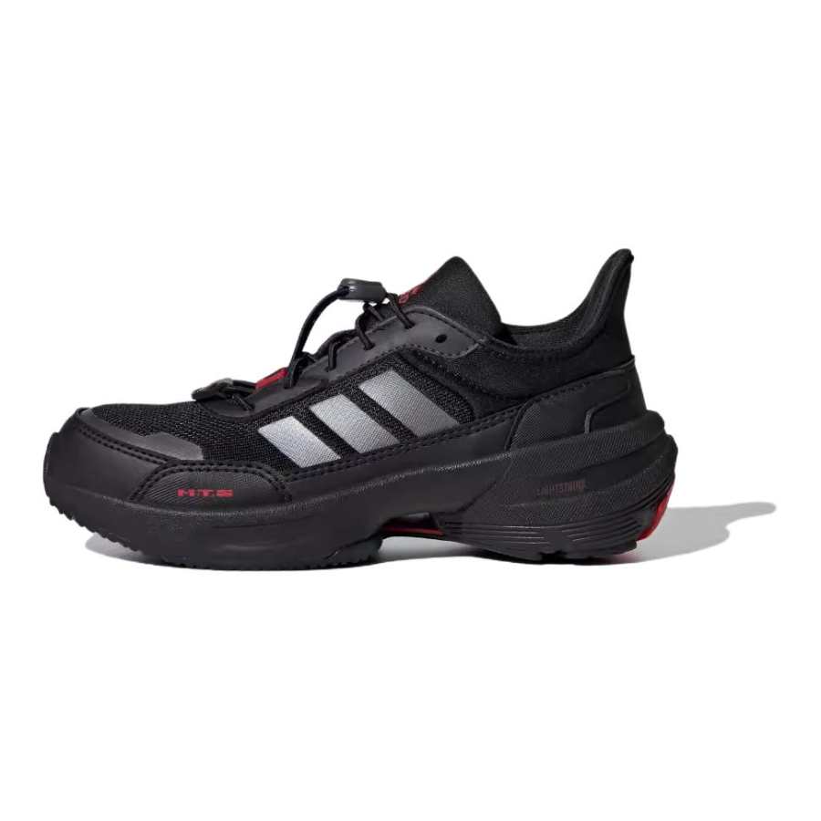 Adidas Adidas Fabric Abrasion Resistant Breathable Low top Kids' Running Shoes Black Red Kids'