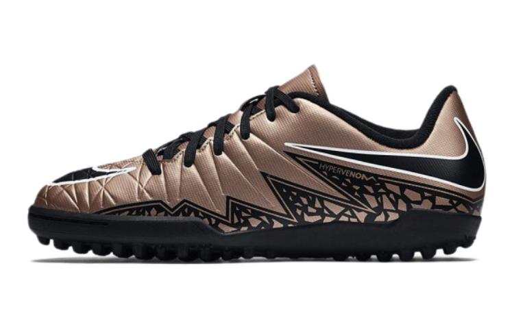 Nike Nike Hypervenom Phelon 2 Jr. TF Slip-Resistant Cushioning Wear-Resistant Low-Top Kids' Soccer Shoes Coffee Kids'