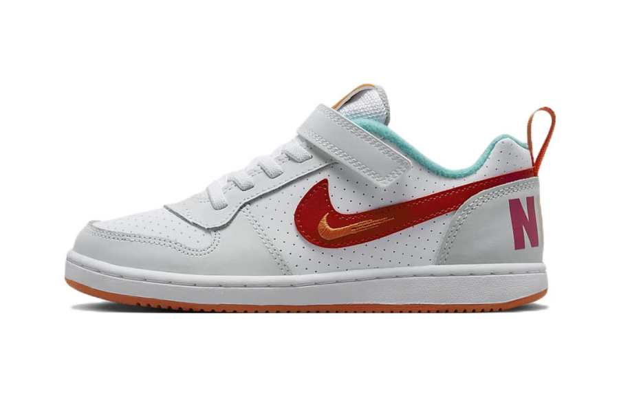 Nike Nike Court Borough Slip Resistant Cushioning Abrasion Resistant Low top Skateboard Shoes Beige Orange Kids'