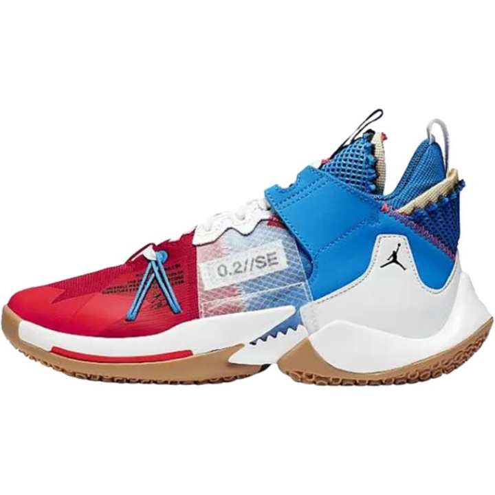 Jordan Jordan Why Not Zer0.2 Mid top Basketball Shoes Blue Red Unisex