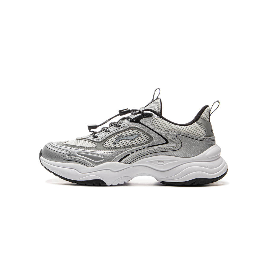 Li-Ning YOUNG Li Ning YOUNG Sports Life Collection Low top Casual Shoes Silver/Light Lime Teenagers