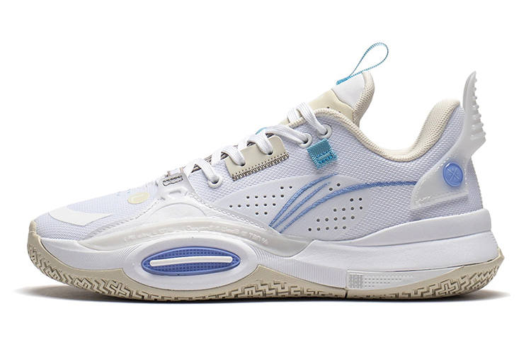 Li-Ning Li Ning All City 10 Youth Edition Low top Children's Basketball Shoes White Unisex