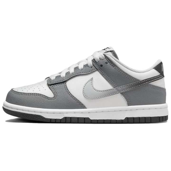 Nike Nike Dunk Leather Low top Skateboard Shoes White Gray Unisex