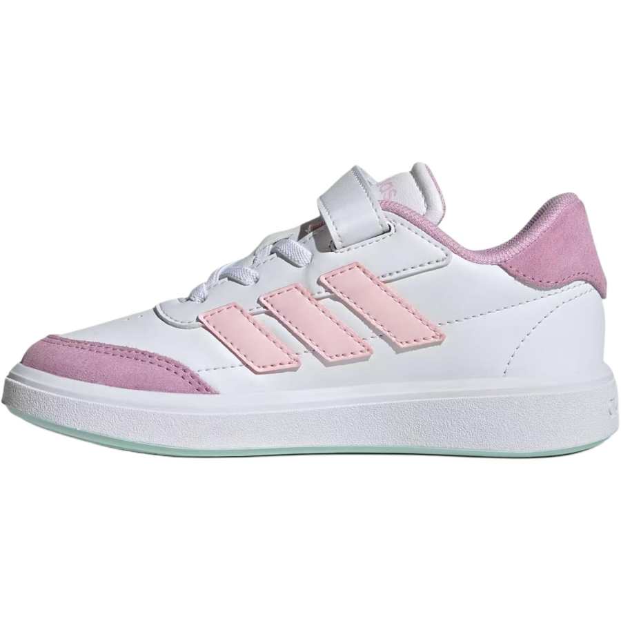 Adidas Adidas COURTBLOCK Slip Resistant Slip Resistant Low top Skateboard Shoes White Pink Kids'