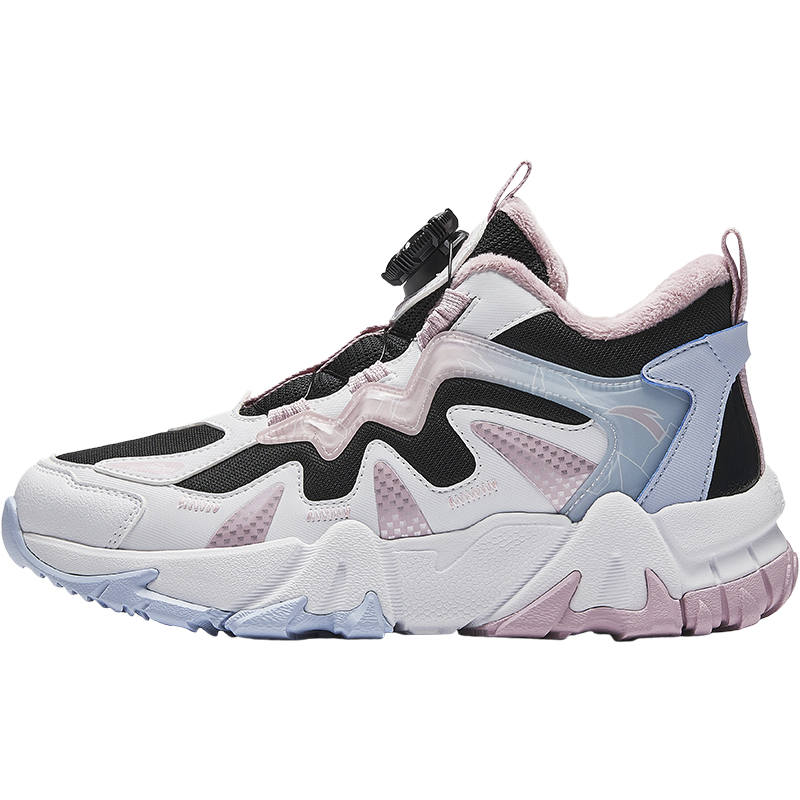 Antakids Summit Climbing Trendy Fashion Thickened And Fleece Lined Low top Kids Lifestyle Shoes Basic Black/Anta White