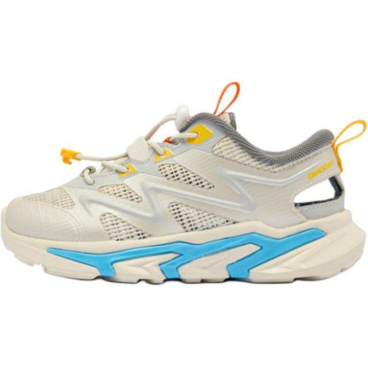 QIAODAN Slip Resistant And Breathable Low top Kids' Running Shoes Crescent/Mist Gray Children Aged 3 7 Years Old