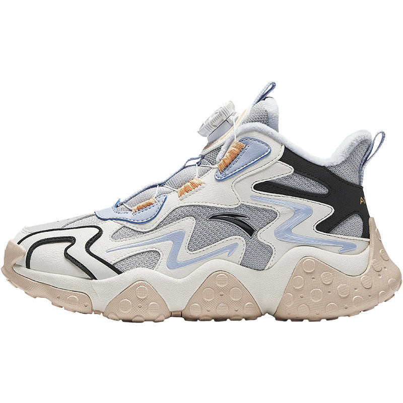 Antakids Rock Trendy Fashion Thickened And Fleece Lined Low top Casual Shoes Gray White Black Teenagers