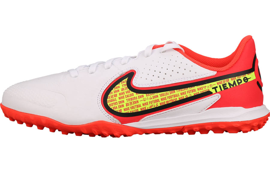 Nike Nike Tiempo Legend 9 TF Academy Slip Resistant Cushioning Abrasion Resistant Low top Kids' Soccer Shoes White Red Kids'
