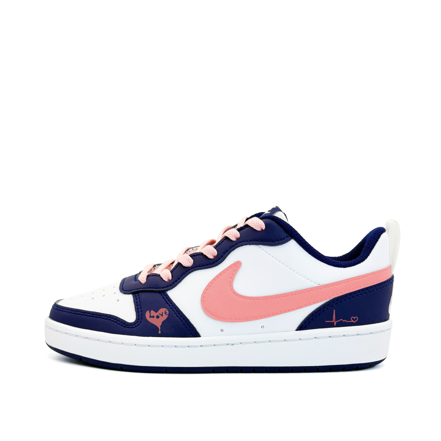 Nike Nike Court Borough Cardiac Trajectory Synthetic Leather Slip Resistant Abrasion Resistant Skateboard Shoes Sky Blue