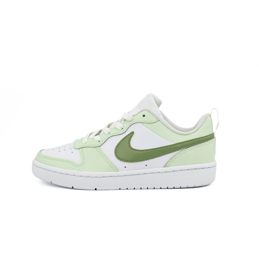 Nike Nike Court Borough Low 2 Leather Cushioning, Wear Resistant Low top Kids' Skateboarding Shoes White Green Teenagers