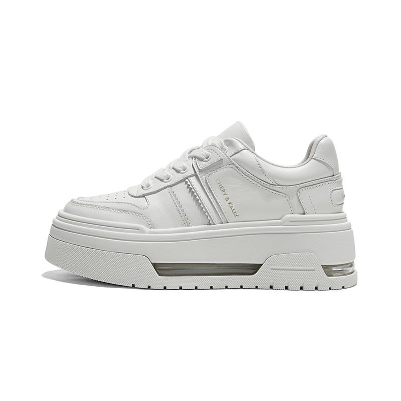 CHERYKALLY Top Grain Cow Leather Low top Skateboard Shoes Women's