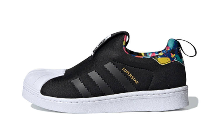 Adidas Originals SUPERSTAR 360 C Low top Kids' Skateboarding Shoes Black Blue Yellow Children Aged 3 7 Years Old