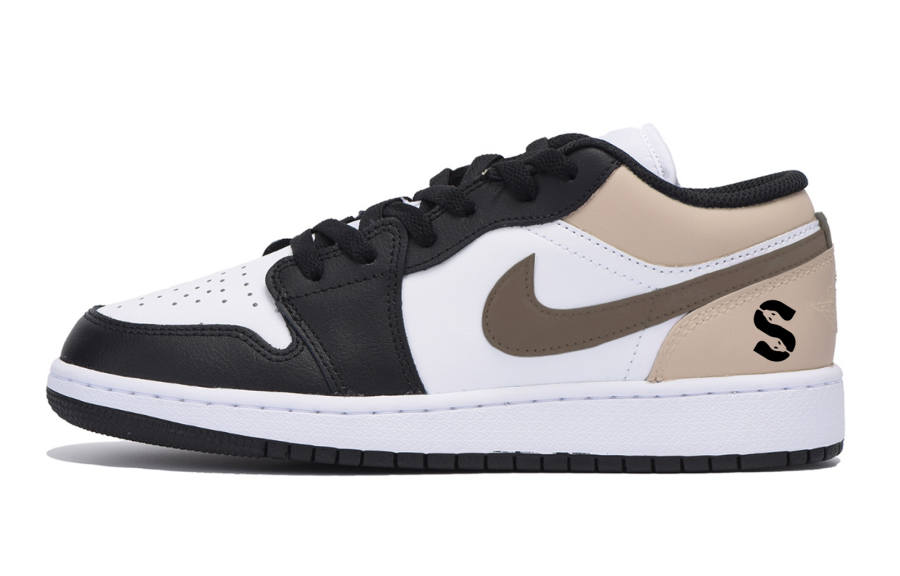 Jordan Jordan Air Jordan 1 Low Leather Low top Children's Basketball Shoes Black Teenagers