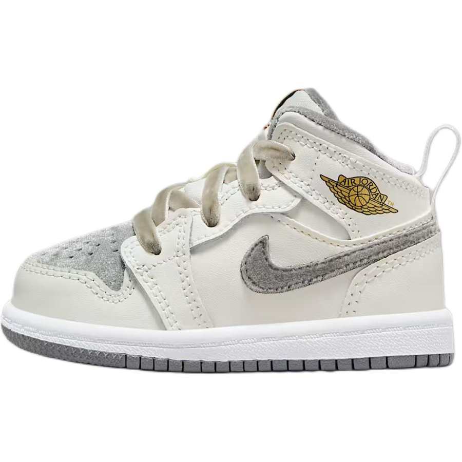 Jordan Jordan 1 Slip Resistant Abrasion Resistant Mid top Toddler Shoes White Infant And Toddler