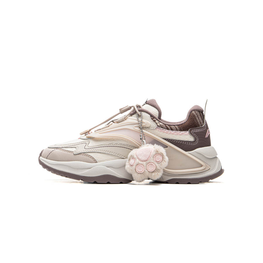 Li-Ning YOUNG Li Ning YOUNG Comfortable Low top Casual Shoes Pink Apricot Unisex