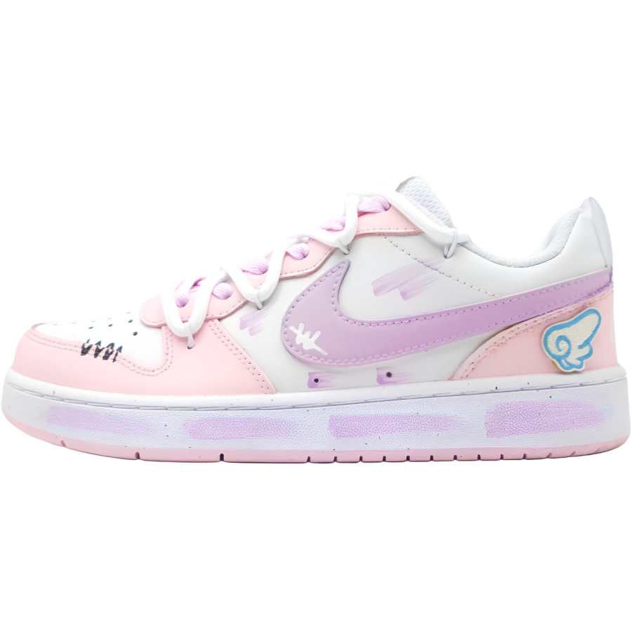 Nike Nike Court Borough Sweet On Top Synthetic Leather Slip Resistant Abrasion Resistant Low top Kids' Skateboarding Shoes