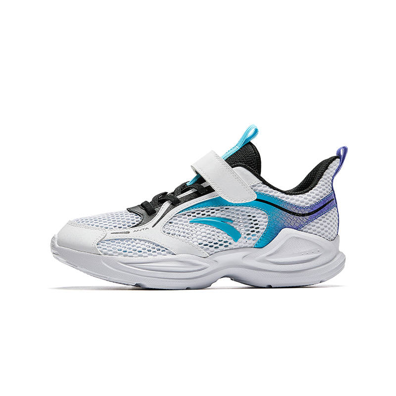 Antakids LingFeng Fabric Low top Running Shoes White/Mysterious Purple Teenagers
