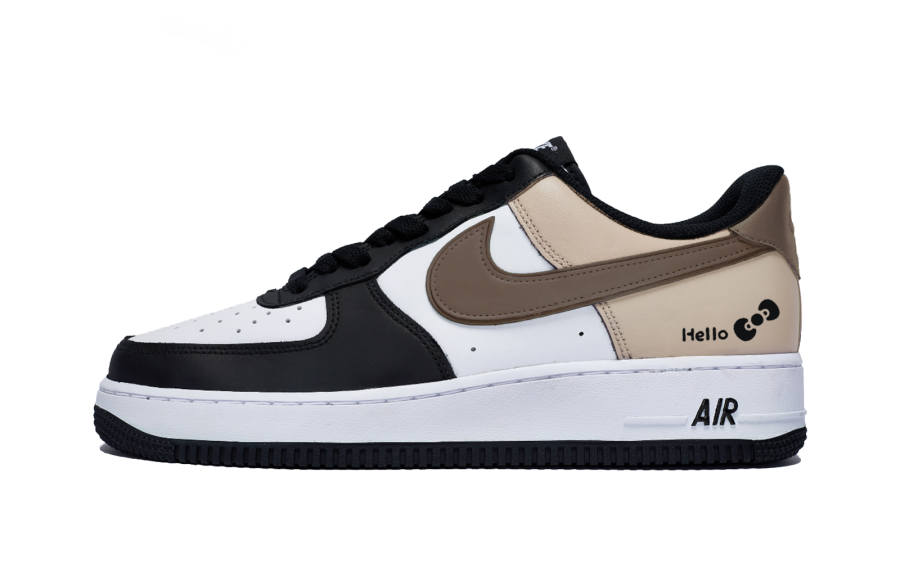 Nike Nike Air Force 1 Low Leather Low top Kids' Skateboarding Shoes White Brown Teenagers