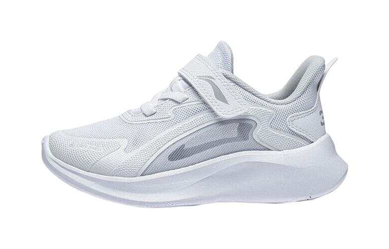 Li-Ning YOUNG Li Ning Slip Resistant Cushioning Abrasion Resistant Low top Sports Casual Shoes White Silver