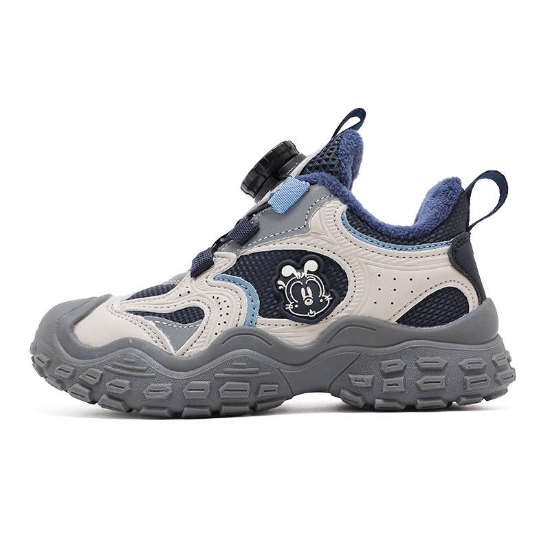 BOBDOG Synthetic Leather Thickened And Fleece Lined Comfortable Thermal Kids Lifestyle Shoes Kids'