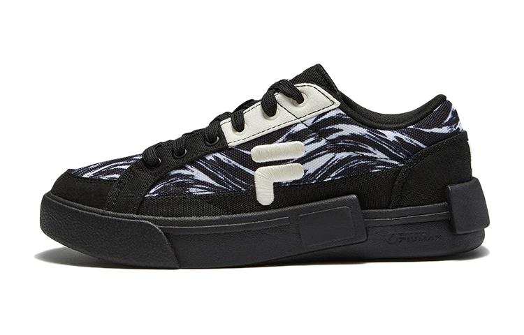 FILA KIDS Abrasion Resistant Breathable Low top Kids' Skateboarding Shoes Black Teenagers