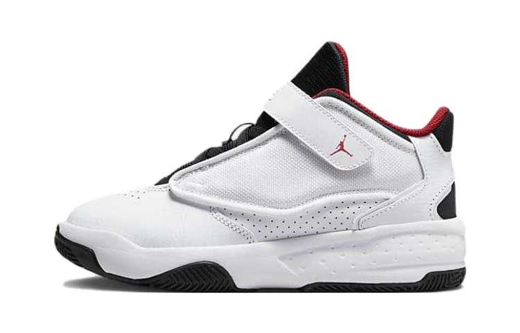 Jordan Jordan Max Aura 4 PS Slip Resistant Cushioning Mid top Children's Basketball Shoes White Children Aged 3 7 Years Old