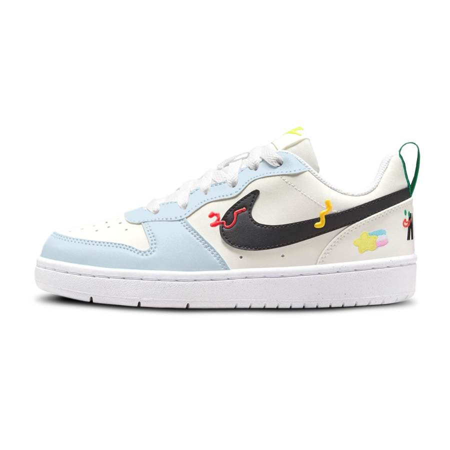 Nike Nike Court Borough Slip Resistant Abrasion Resistant Low top Kids' Skateboarding Shoes Sky Blue Teenagers