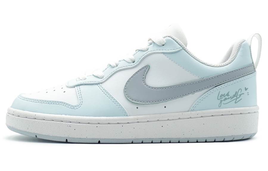 Nike Nike Court Borough Blue Iceland Low top Kids' Skateboarding Shoes Blue White Gray Teenagers