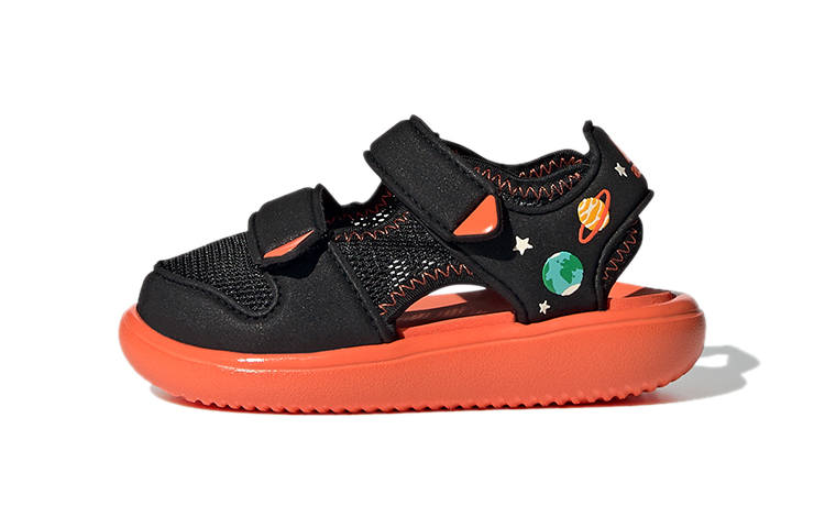 Adidas Adidas Water Sandal Ct I Slip Resistant Cushioning Low top Sandal Black Orange Infant And Toddler
