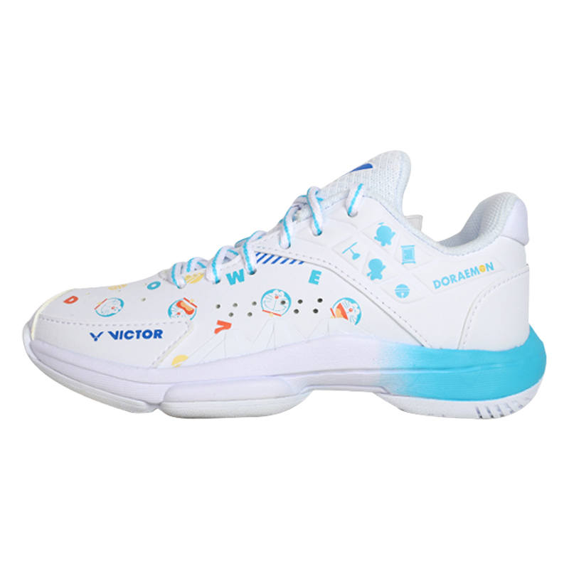 Victor Doraemon x VICTOR Cushioning, Wear Resistant Low top Kids' Training Shoes White Kids'
